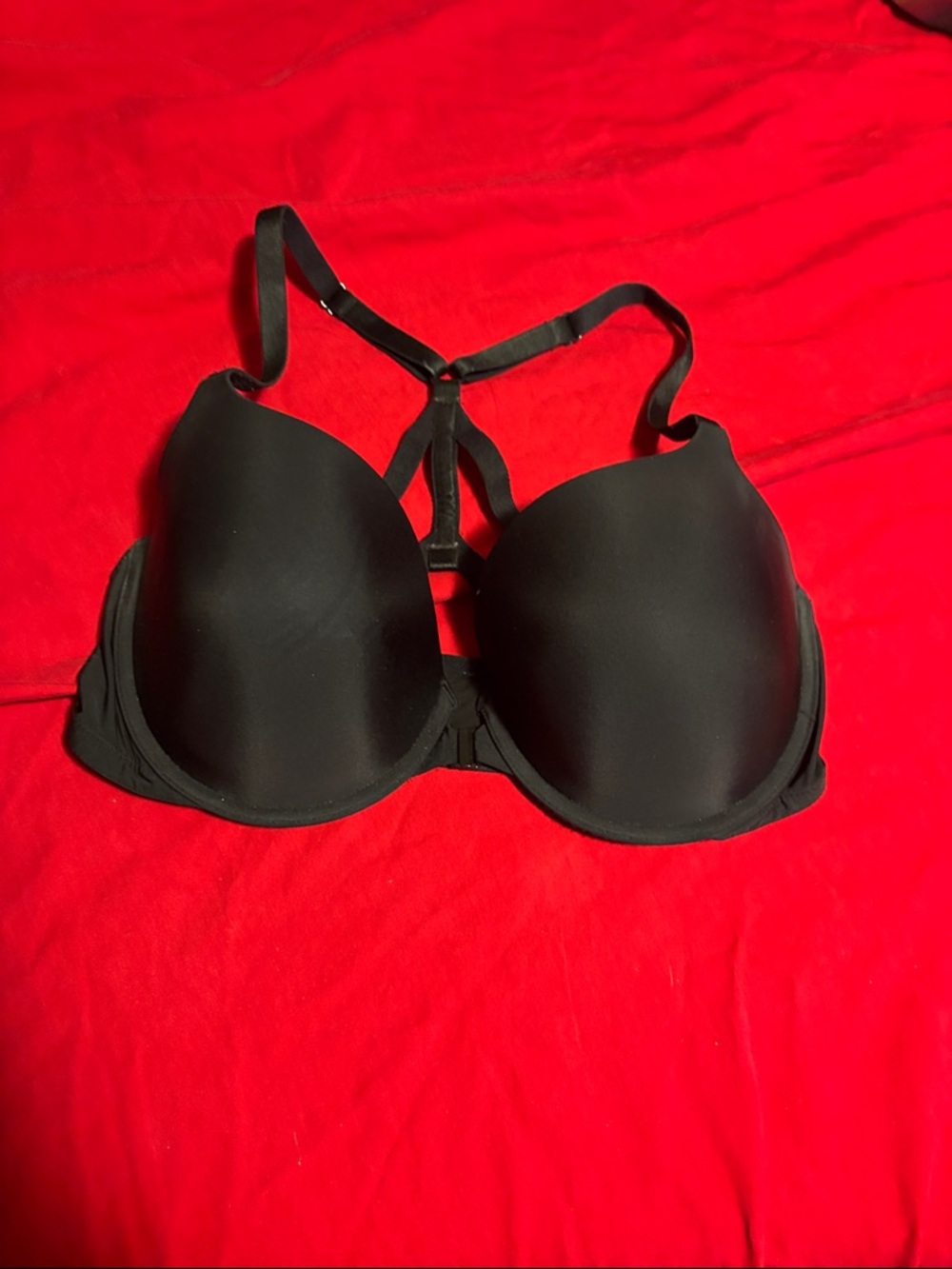 Victoria's Secret Black Racerback Molded T-Shirt Bra